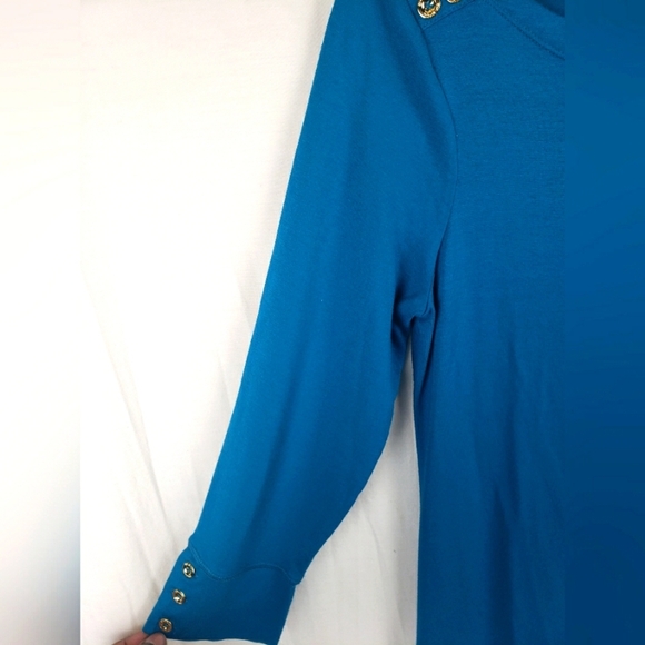 Lilly Pulitzer Sophie Torquoise Dress With Gold Buttons Sz S - Picture 3 of 7